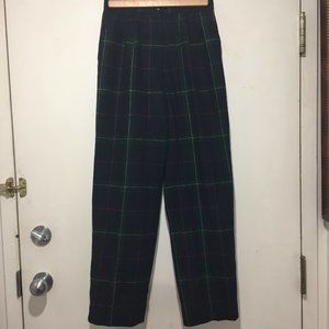 VINTAGE TJW WOOL BLEND PLAID PANTS SIZE 8